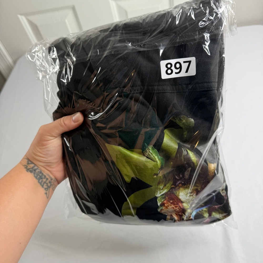 Warhammer Nurgle Sloppity Bilepiper Black Graphic Hoodie Mens XL Games Workshop - Picture 9 of 9